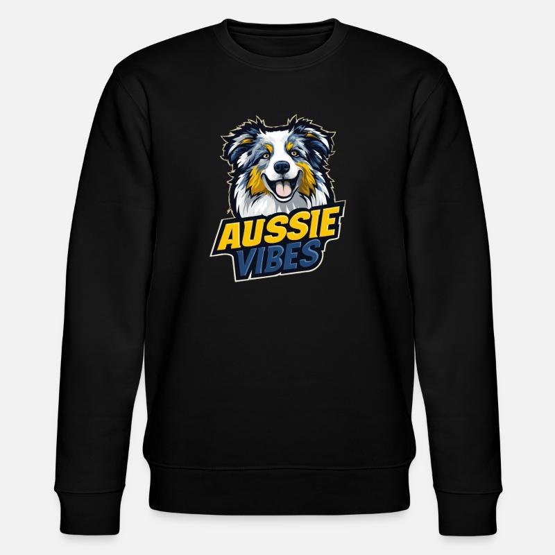 Australian Shepherd – AUSSIE VIBES - Stanley/Stella Unisex Bio-Sweatshirt CHANGER  - Schwarz