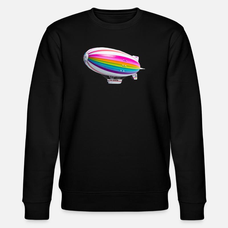 Regenbogen Zeppelin Druck - Stanley/Stella Unisex Bio-Sweatshirt CHANGER  - Schwarz