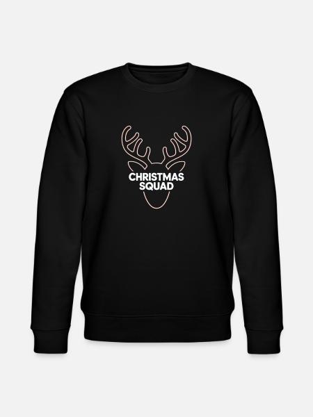 Neon Hirsch Geweih Christmas Squad - Stanley/Stella Unisex Bio-Sweatshirt CHANGER  - Schwarz