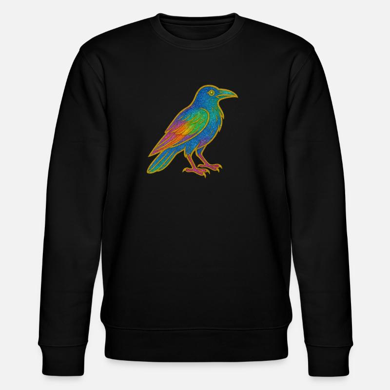 Regenbogenrabe Patchdesign - Stanley/Stella Unisex Bio-Sweatshirt CHANGER  - Schwarz