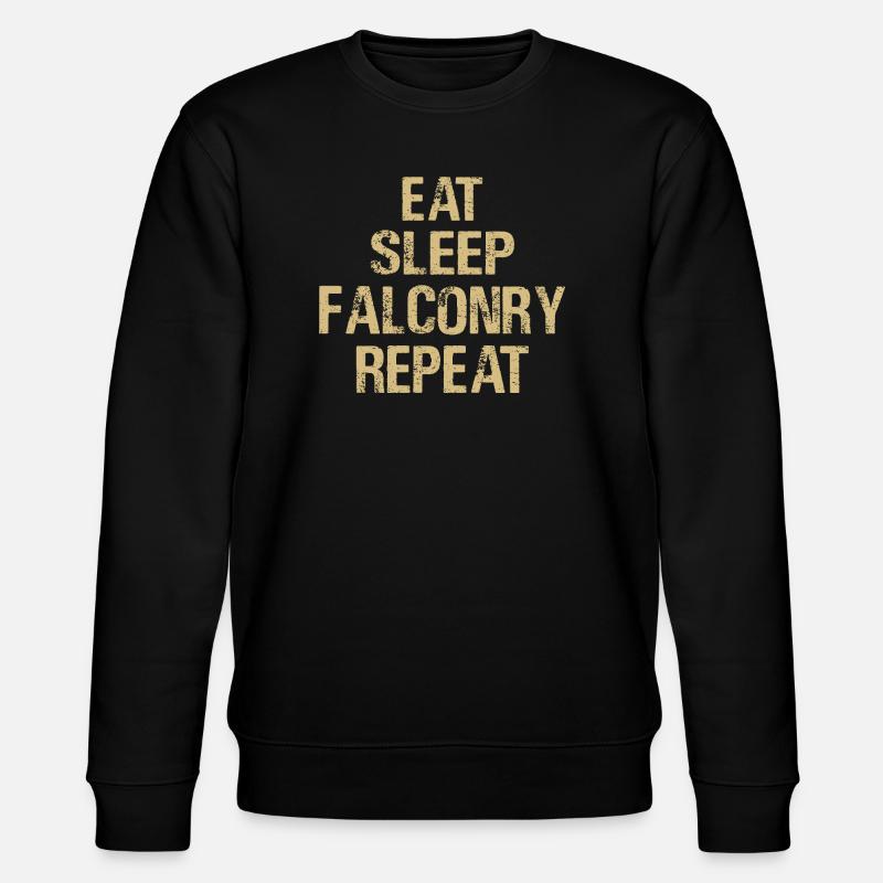 Falknerei Falkner Falknerin Beizjagd Greifvogel - Stanley/Stella Unisex Bio-Sweatshirt CHANGER  - Schwarz