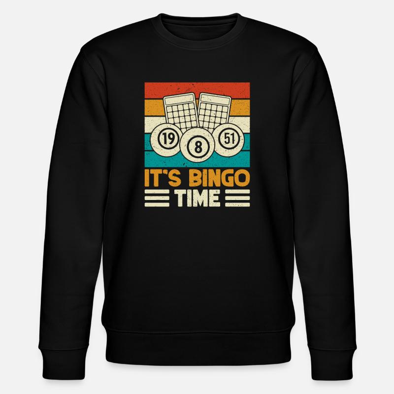 Bingo Game It´s Time Bingo - Stanley/Stella Unisex Bio-Sweatshirt CHANGER  - Schwarz