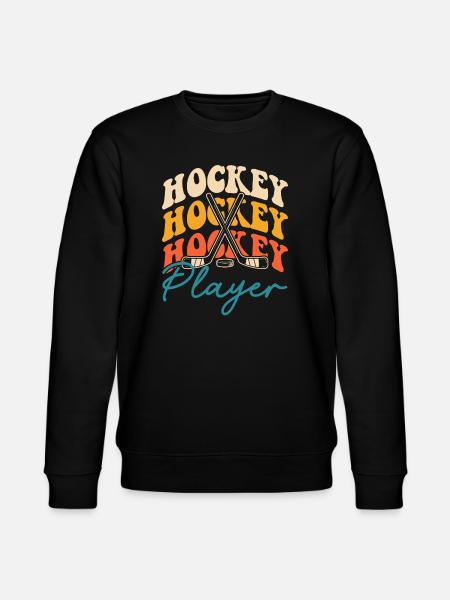 Hockey Eishockey Eishockeyspieler Geschenk - Stanley/Stella CHANGER Unisex Organic Sweatshirt - black