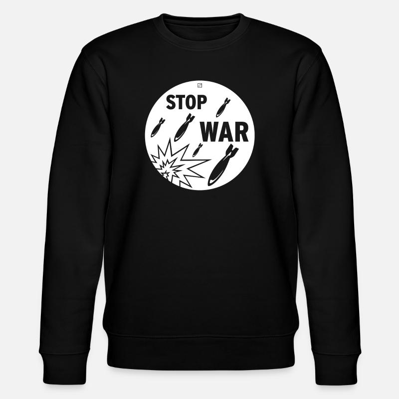 STOP WAR - Stanley/Stella Unisex Bio-Sweatshirt CHANGER  - Schwarz