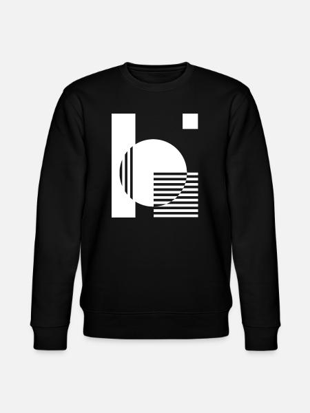 Geometric Mono Circle Stripes - Stanley/Stella CHANGER Unisex Organic Sweatshirt - black