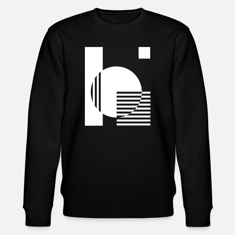 Rayures géométriques mono cercle - Sweat bio CHANGER Stanley/Stella Unisexe - noir