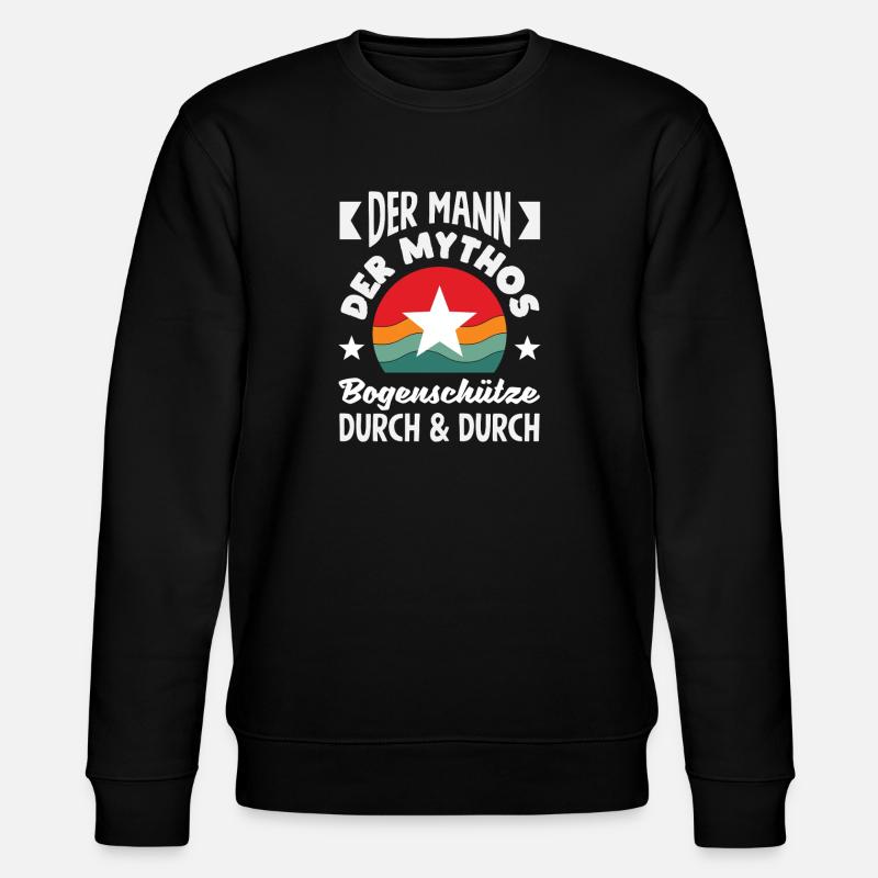 Bogenschießen Bogenschütze Geschenk - Stanley/Stella Unisex Bio-Sweatshirt CHANGER  - Schwarz