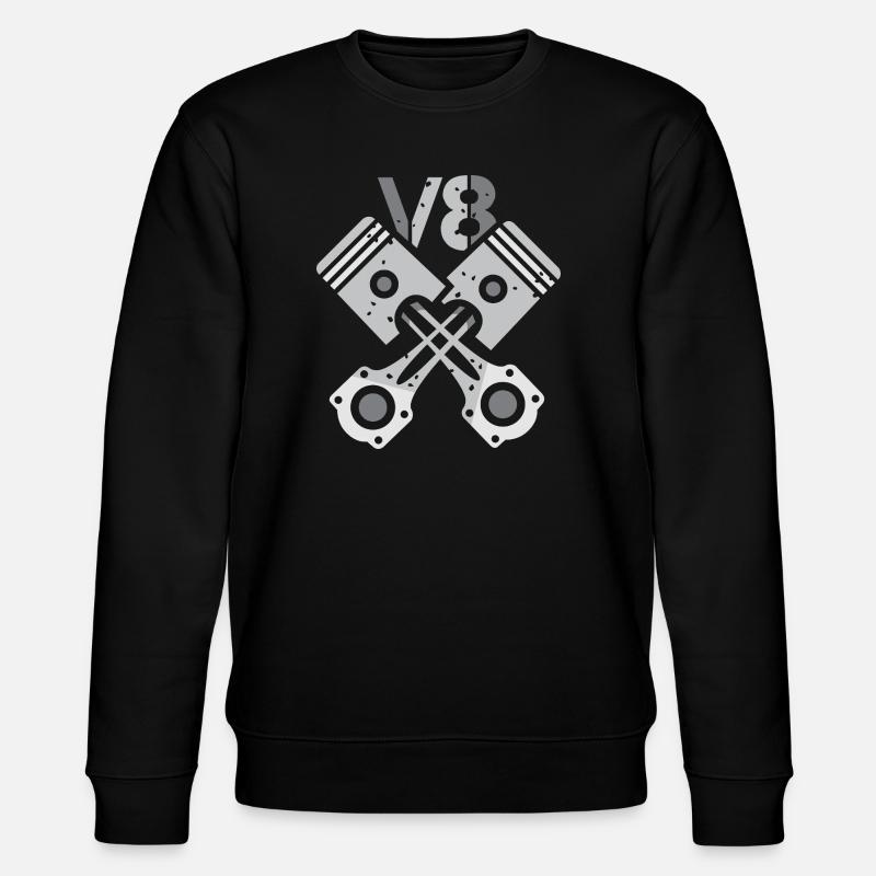 V8 Engine Piston – Mechanic Power Design - Stanley/Stella CHANGER Unisex Organic Sweatshirt - black