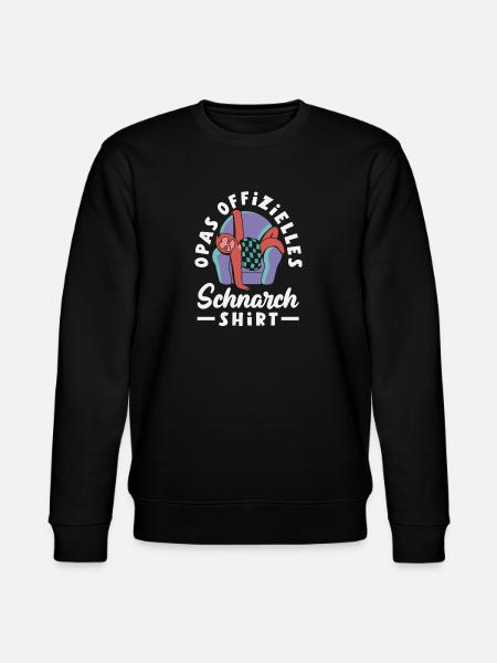 Grandpa's Official Snoring Shirt – Sloth - Stanley/Stella CHANGER Unisex Organic Sweatshirt - black
