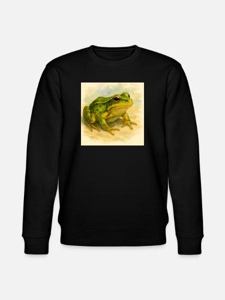 Aquarelle Grenouille Verte - Sweat bio CHANGER Stanley/Stella Unisexe - noir