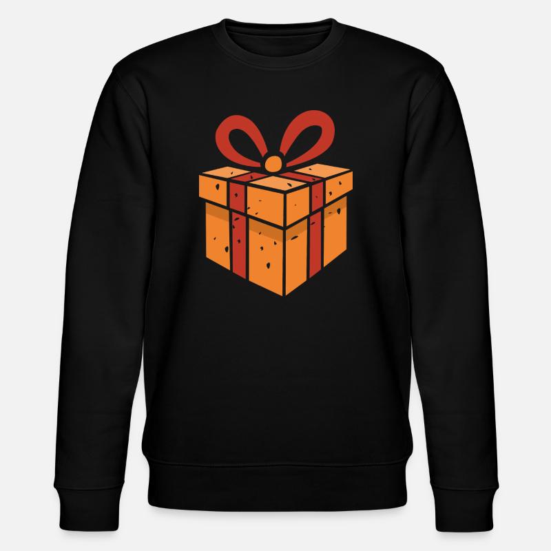 Cartoon Geschenkbox im Retro Stil - Stanley/Stella Unisex Bio-Sweatshirt CHANGER  - Schwarz