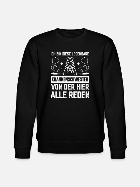 I'm this Legendary Nurse Saying - Stanley/Stella CHANGER Unisex Organic Sweatshirt - black