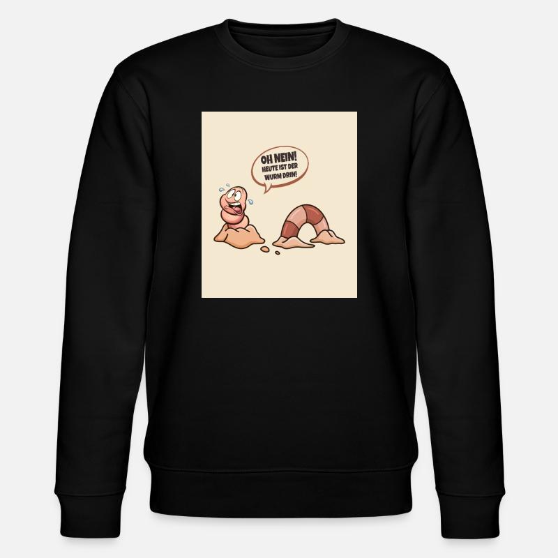 Heute ist der Wurm drin! - Stanley/Stella Unisex Bio-Sweatshirt CHANGER  - Schwarz