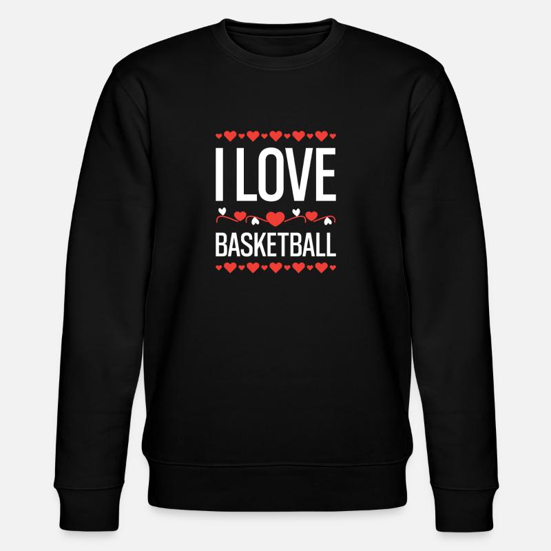 I Love Basketball  - Stanley/Stella Unisex Bio-Sweatshirt CHANGER  - Schwarz