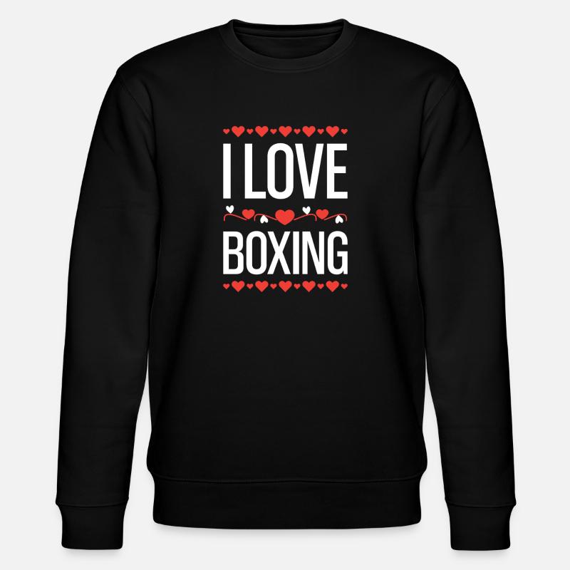 I Love Boxing - Stanley/Stella Unisex Bio-Sweatshirt CHANGER  - Schwarz