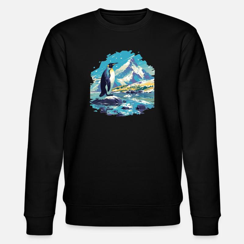Pinguine Pinguin - Stanley/Stella Unisex Bio-Sweatshirt CHANGER - Schwarz