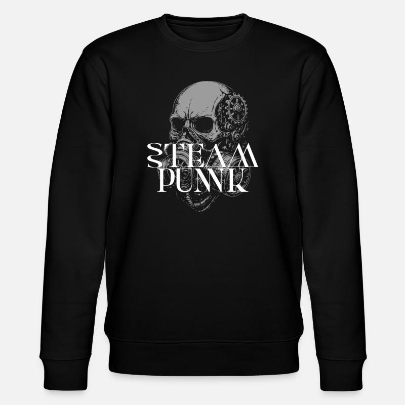 Steampunk Skull Getriebe - Stanley/Stella Unisex Bio-Sweatshirt CHANGER  - Schwarz