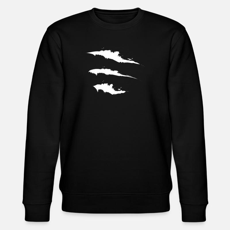 Abstraktes weißes Meer - Stanley/Stella Unisex Bio-Sweatshirt CHANGER  - Schwarz
