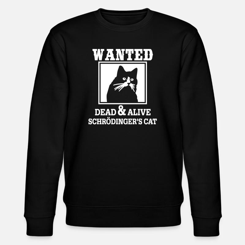 Schrödingers Katze gesucht, Nerdiges Quantenphysik - Stanley/Stella Unisex Bio-Sweatshirt CHANGER - Schwarz