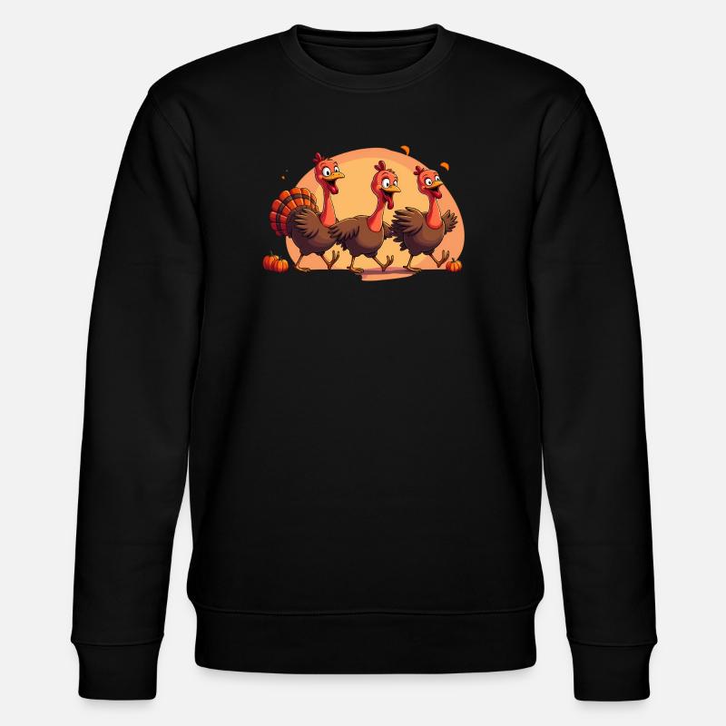 Bébé dinde de Thanksgiving - Sweat bio CHANGER Stanley/Stella Unisexe - noir