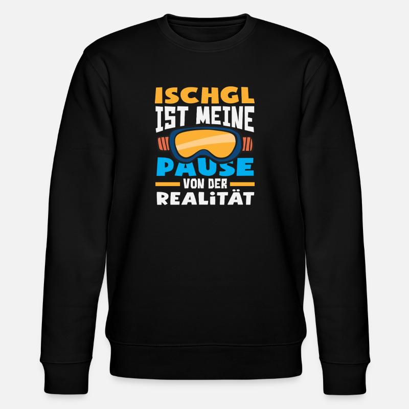 Ischgl My Break Reality Fun Après-ski - Sweat bio CHANGER Stanley/Stella Unisexe - noir