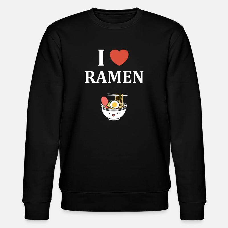 Ich mag Ramen - Stanley/Stella Unisex Bio-Sweatshirt CHANGER  - Schwarz