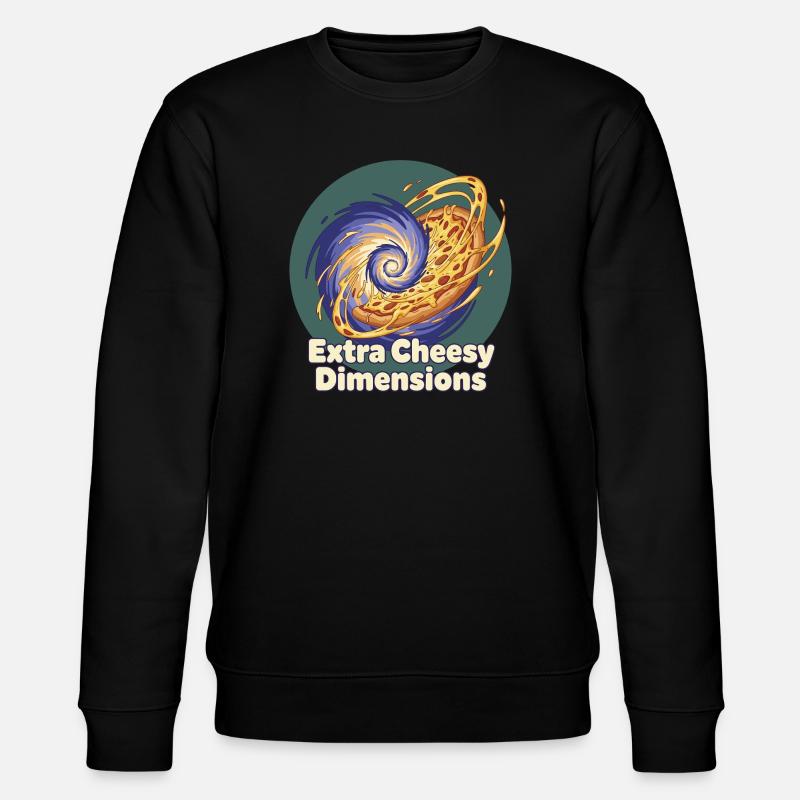 Pizza aux dimensions extra fromagées - Sweat bio CHANGER Stanley/Stella Unisexe - noir