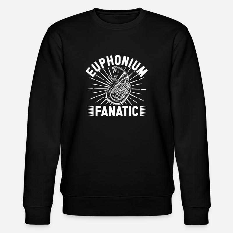 Baritone Player Fanatic Euphonium - Stanley/Stella CHANGER Unisex Organic Sweatshirt - black
