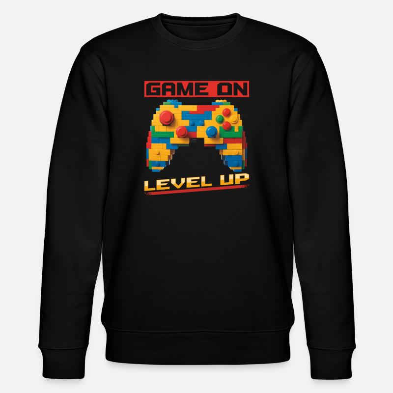 Building Blocks Gamer Gaming Brick Builder - Stanley/Stella Unisex Bio-Sweatshirt CHANGER  - Schwarz