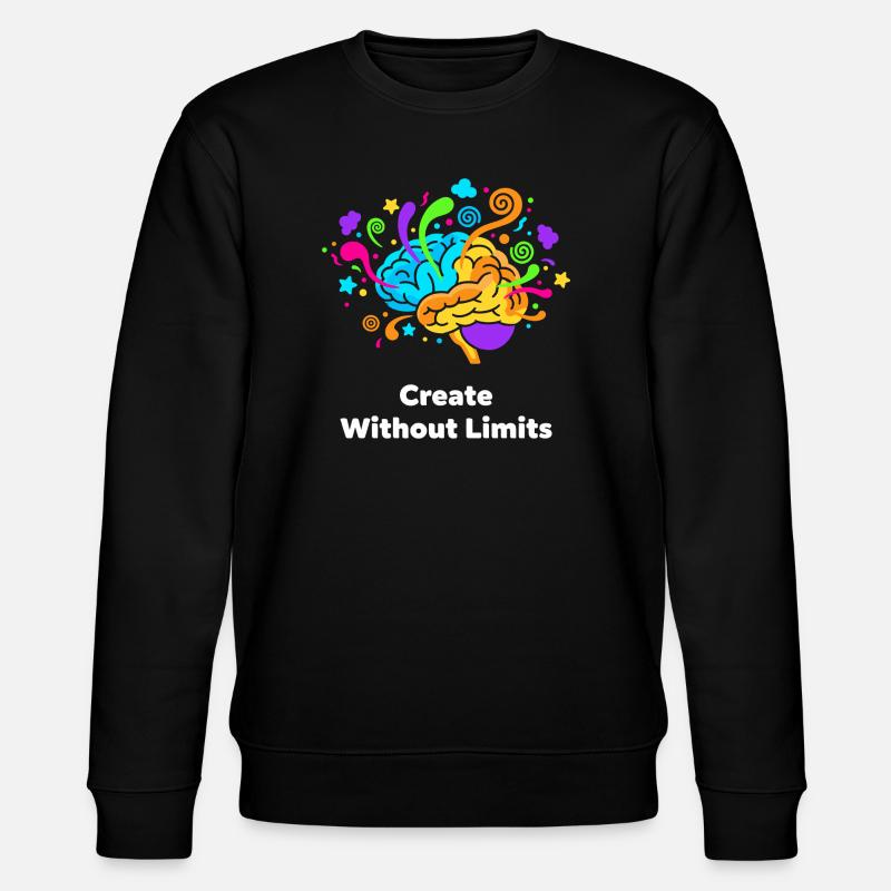 Creative brain art without limits - Stanley/Stella CHANGER Unisex Organic Sweatshirt - black