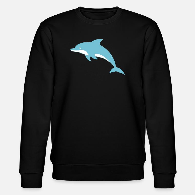 Delfin Delphine T-shirt Geschenk - Stanley/Stella Unisex Bio-Sweatshirt CHANGER - Schwarz