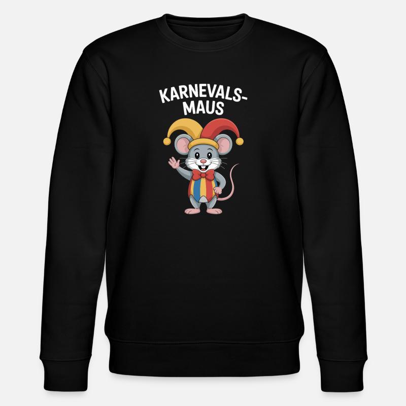 Karnevalsmaus Karneval Köln Kölner Karnevals Maus - Stanley/Stella Unisex Bio-Sweatshirt CHANGER  - Schwarz
