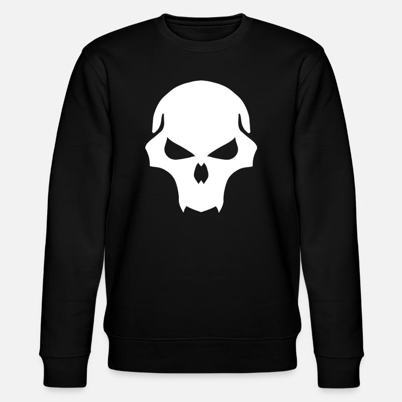 Schattenskull Silhouette - Stanley/Stella Unisex Bio-Sweatshirt CHANGER  - Schwarz