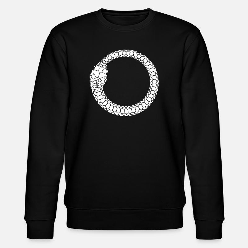 Ouroboros Schlangenring Kreis - Stanley/Stella Unisex Bio-Sweatshirt CHANGER  - Schwarz