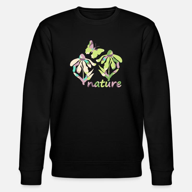 Couleur Nature - Floraison - Sweat bio CHANGER Stanley/Stella Unisexe - noir