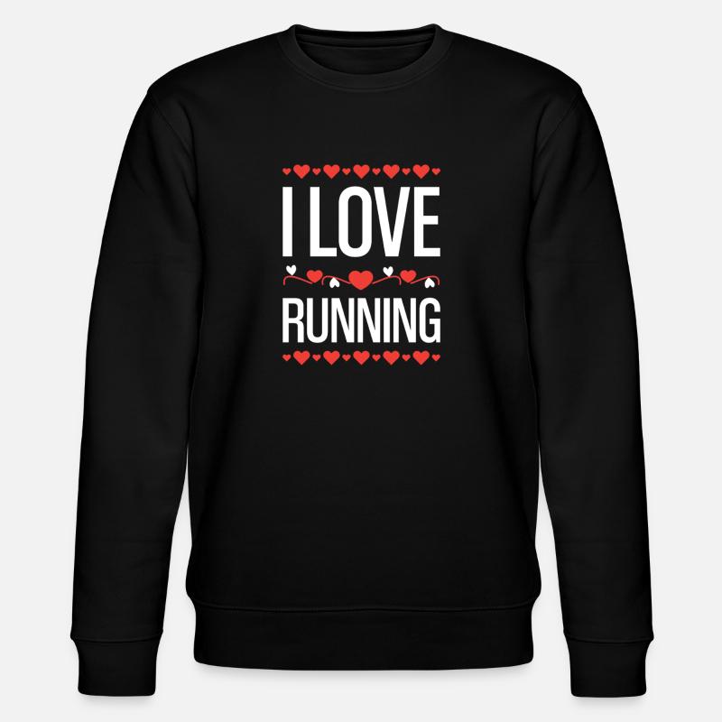 I Love Running  - Stanley/Stella Unisex Bio-Sweatshirt CHANGER  - Schwarz