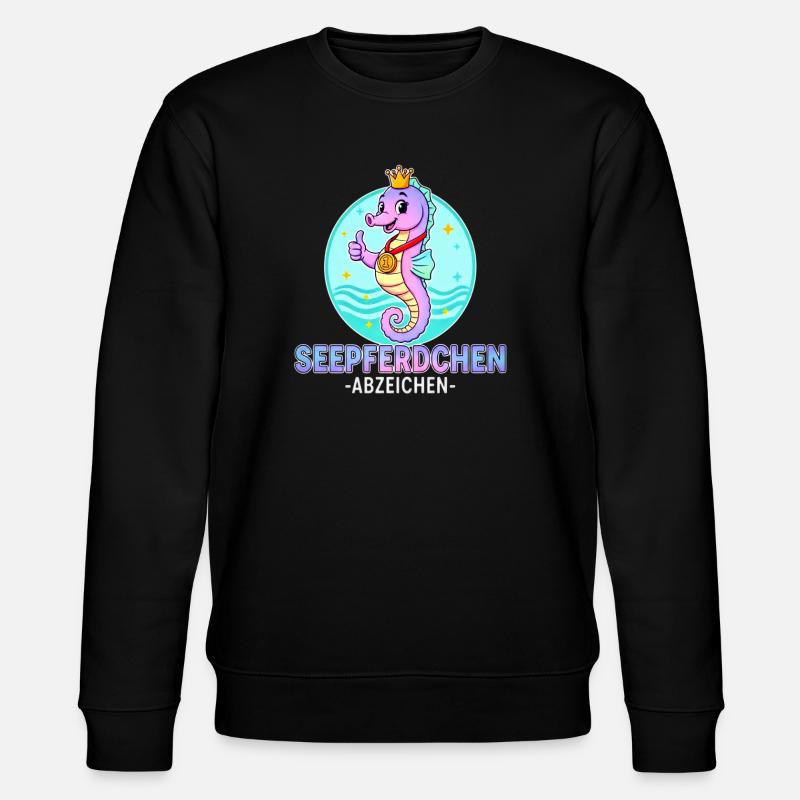 Écusson hippocampe avec dégradé - Sweat bio CHANGER Stanley/Stella Unisexe - noir
