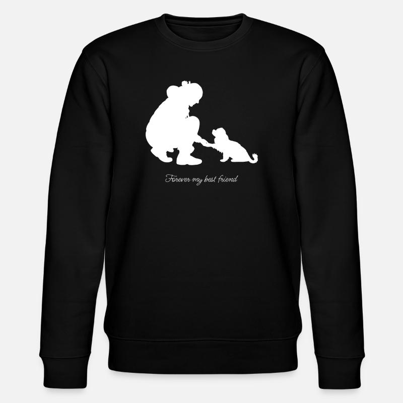 Mein_bester_Freund_weiß - Stanley/Stella Unisex Bio-Sweatshirt CHANGER  - Schwarz