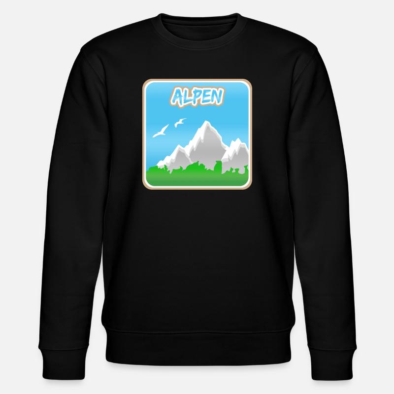 Bergsteigen Alpen - Stanley/Stella Unisex Bio-Sweatshirt CHANGER  - Schwarz