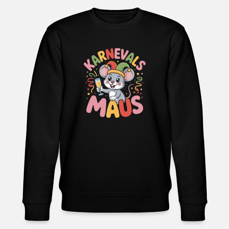 Karnevalsmaus Karneval Köln Kölner Karnevals Maus - Stanley/Stella Unisex Bio-Sweatshirt CHANGER  - Schwarz