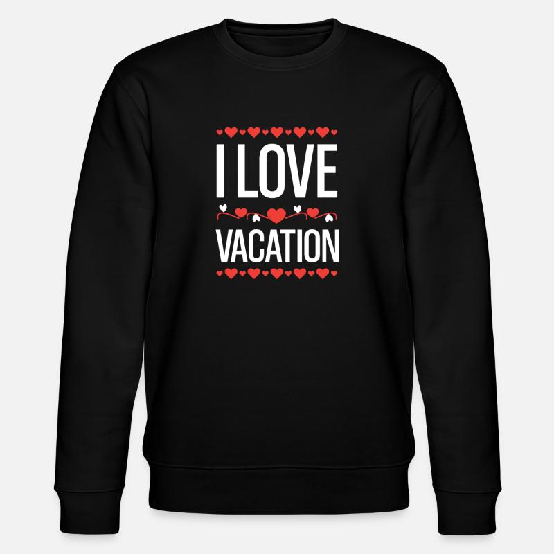 I Love Vacation - Stanley/Stella Unisex Bio-Sweatshirt CHANGER  - Schwarz