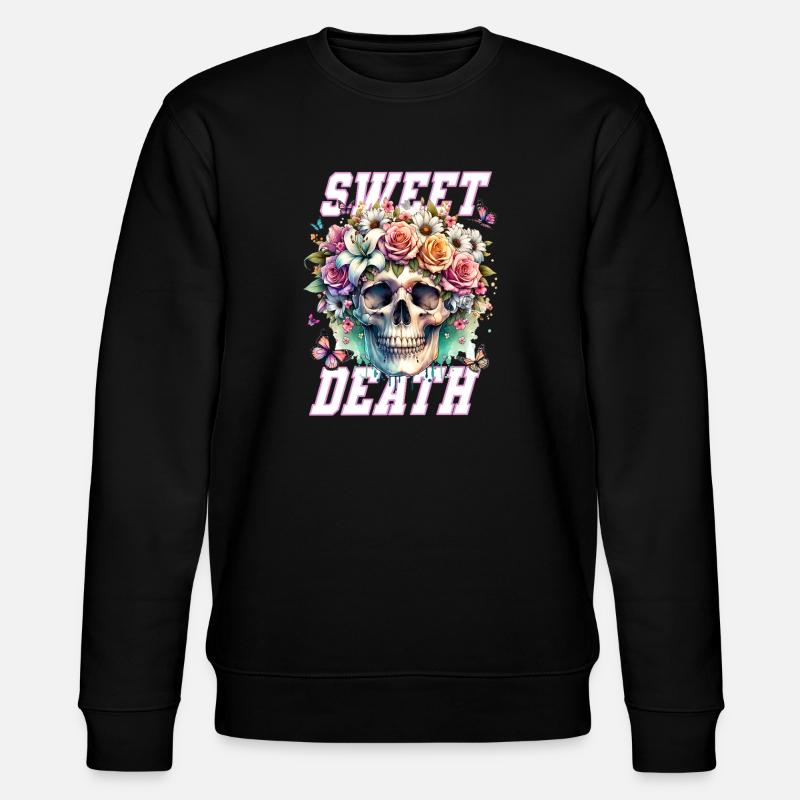 Fleurs Crâne Beauté Floraison - Sweat bio CHANGER Stanley/Stella Unisexe - noir