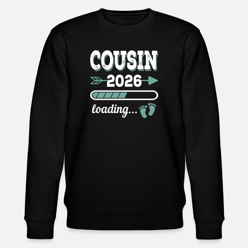 Cousin 2026 Loading Großer Cousin - Stanley/Stella Unisex Bio-Sweatshirt CHANGER - Schwarz