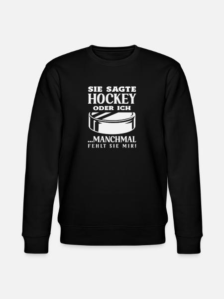 Funny Hockey Hockey Player Gift - Stanley/Stella CHANGER Unisex Organic Sweatshirt - black