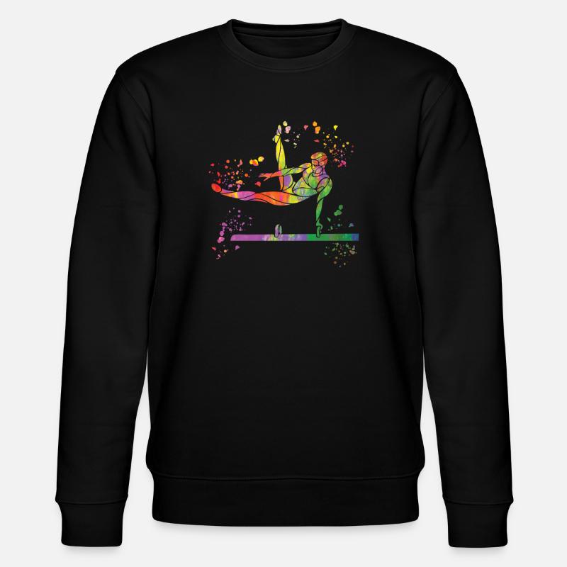 Kunstturnen Pauschenpferd Turner - Stanley/Stella Unisex Bio-Sweatshirt CHANGER  - Schwarz