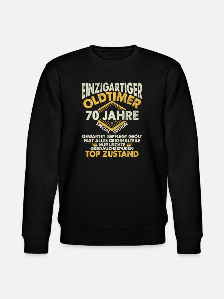 70 Years Unique Classic 70th Birthday - Stanley/Stella CHANGER Unisex Organic Sweatshirt - black
