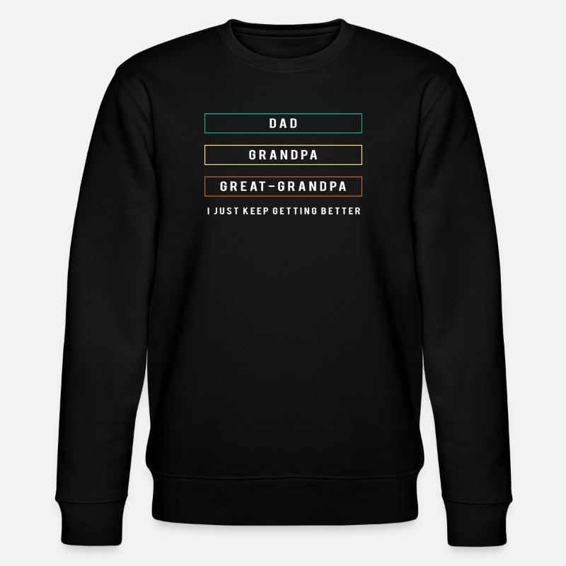 Opa Enkel Enkelkind Opi Großvater - Stanley/Stella Unisex Bio-Sweatshirt CHANGER - Schwarz