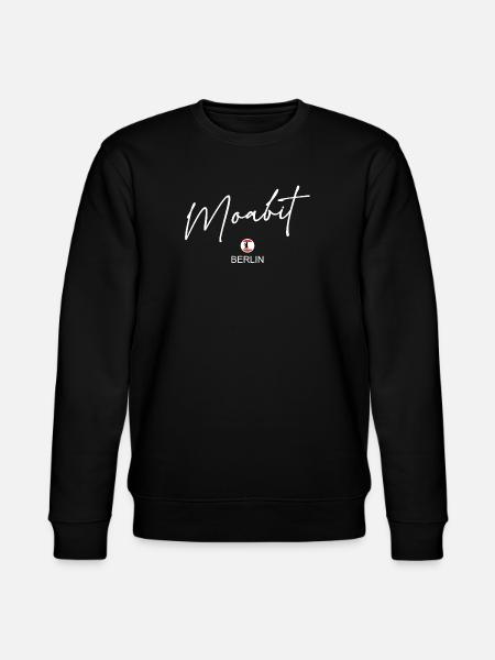 Moabit - Berlin Flag - Berlin Bear - Stanley/Stella CHANGER Unisex Organic Sweatshirt - black