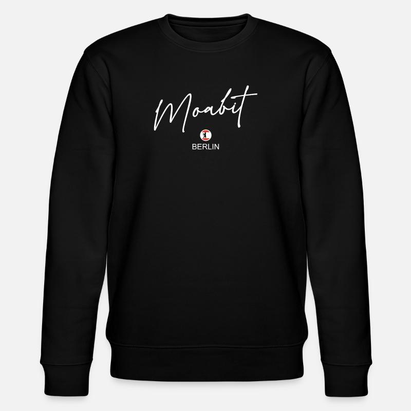 Moabit - Berlin Flag - Berlin Bear - Stanley/Stella CHANGER Unisex Organic Sweatshirt - black