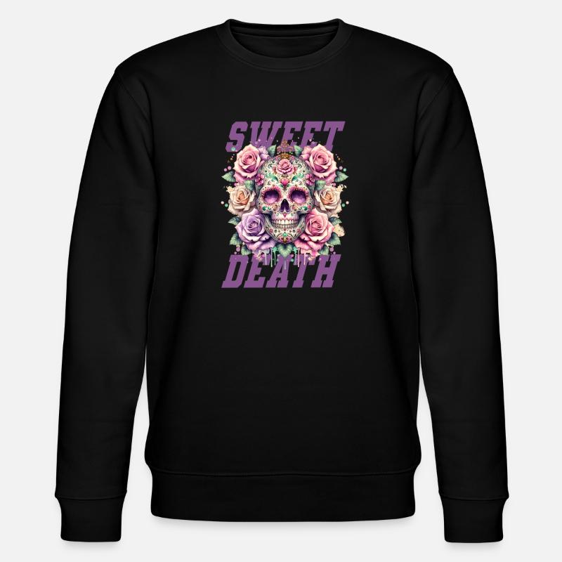 Fleurs Crâne Beauté Floraison - Sweat bio CHANGER Stanley/Stella Unisexe - noir